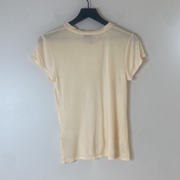 Auteur NWT Draped Crewneck tee cream short sleeve XS - Picture 4 of 6